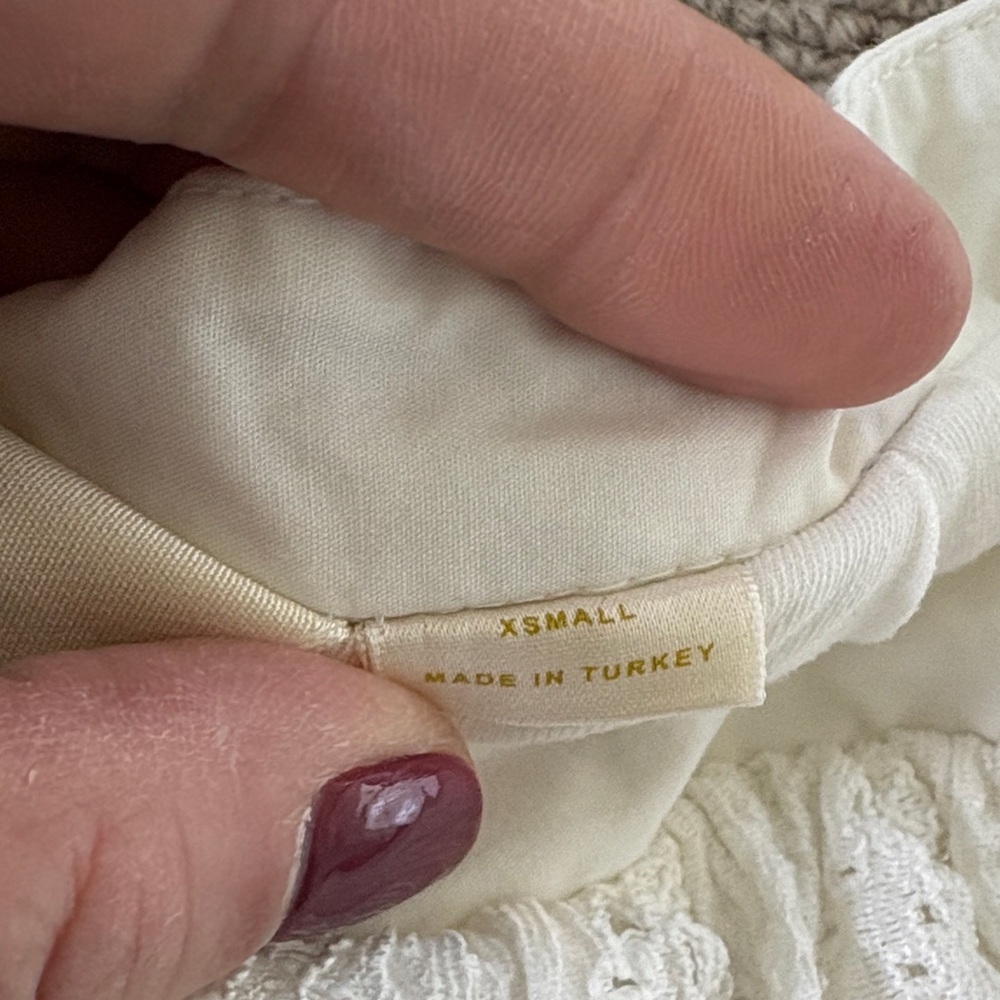 Anthropologie Maeve Eyelet Mini Dress Size XS - Picture 7 of 7